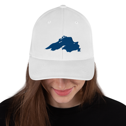 Lake Superior Fitted Baseball Cap | Blue