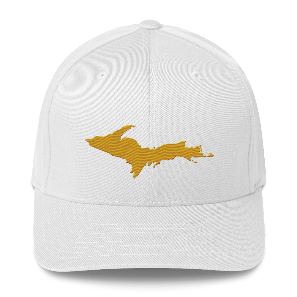Upper Peninsula Fitted Baseball Cap | Gold