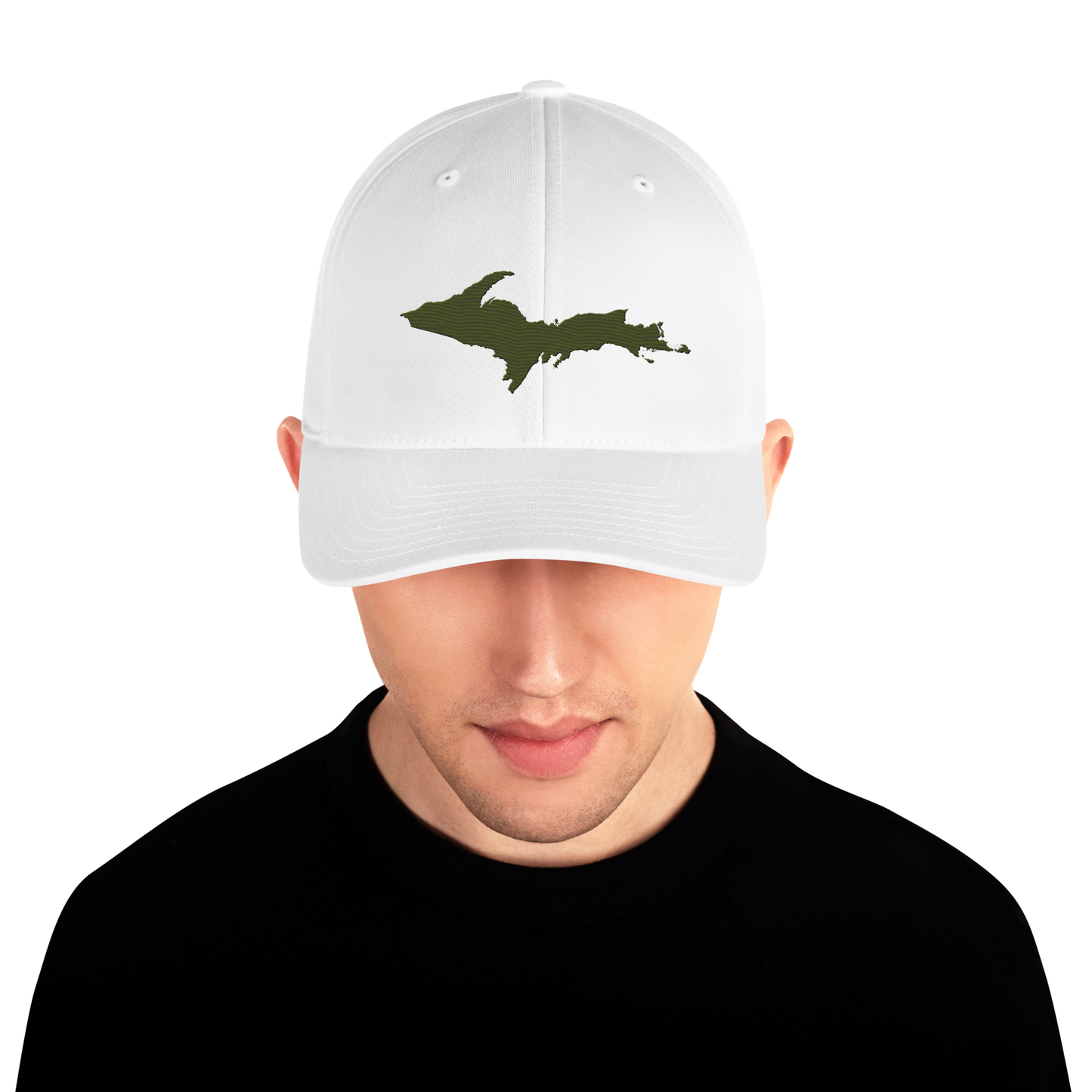 Upper Peninsula Fitted Baseball Cap | Army Green