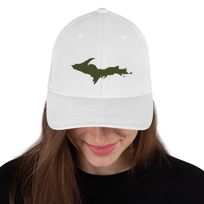 Upper Peninsula Fitted Baseball Cap | Army Green