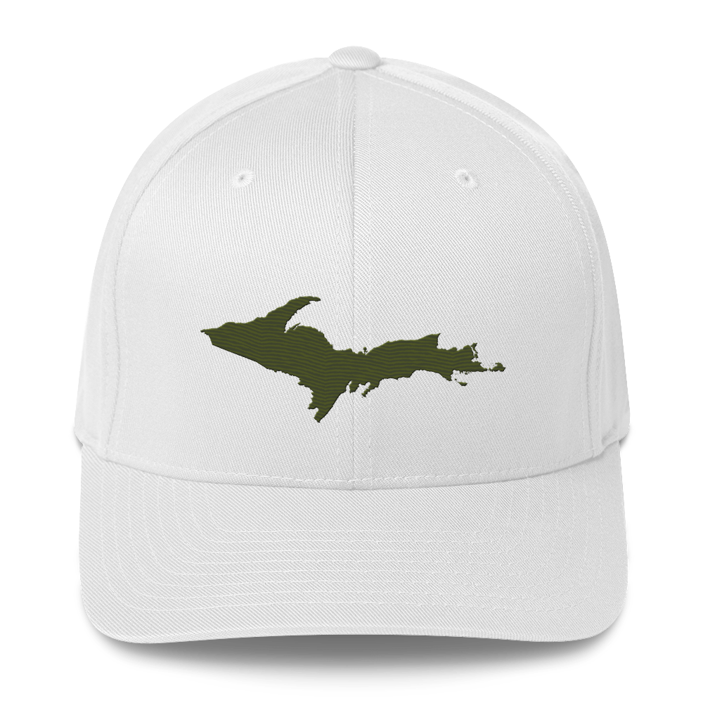 Upper Peninsula Fitted Baseball Cap | Army Green