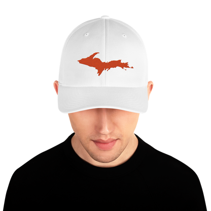 Upper Peninsula Fitted Baseball Cap | Maple Leaf Orange