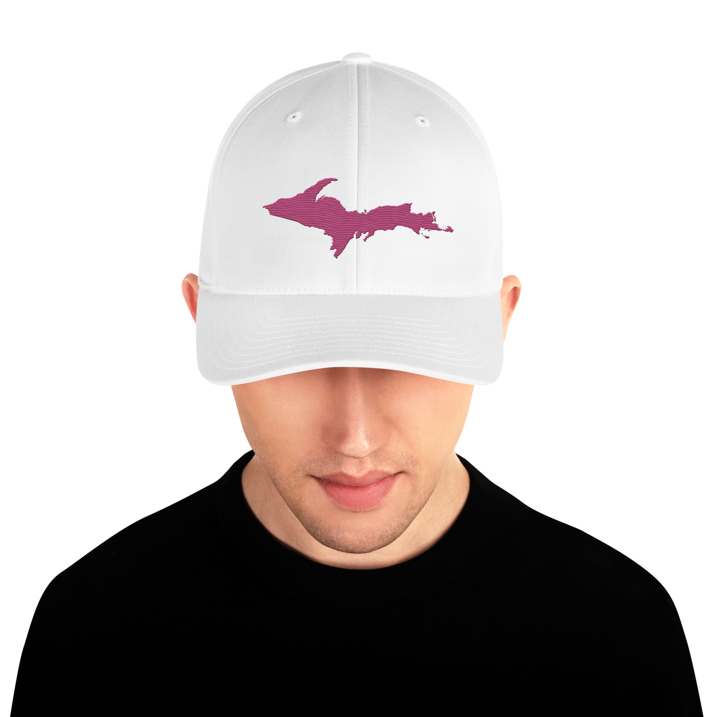 Upper Peninsula Fitted Baseball Cap | Apple Blossom Pink