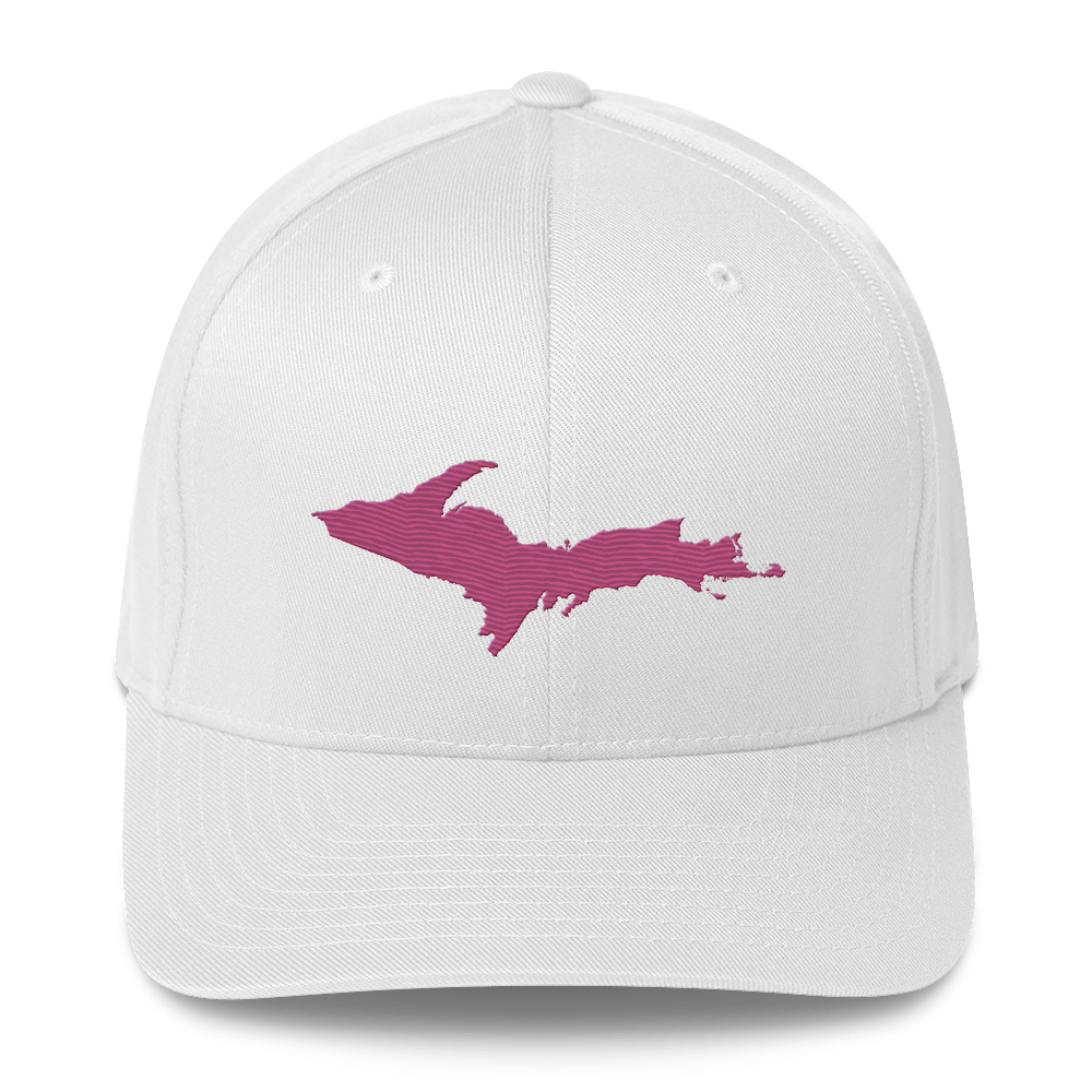 Upper Peninsula Fitted Baseball Cap | Apple Blossom Pink