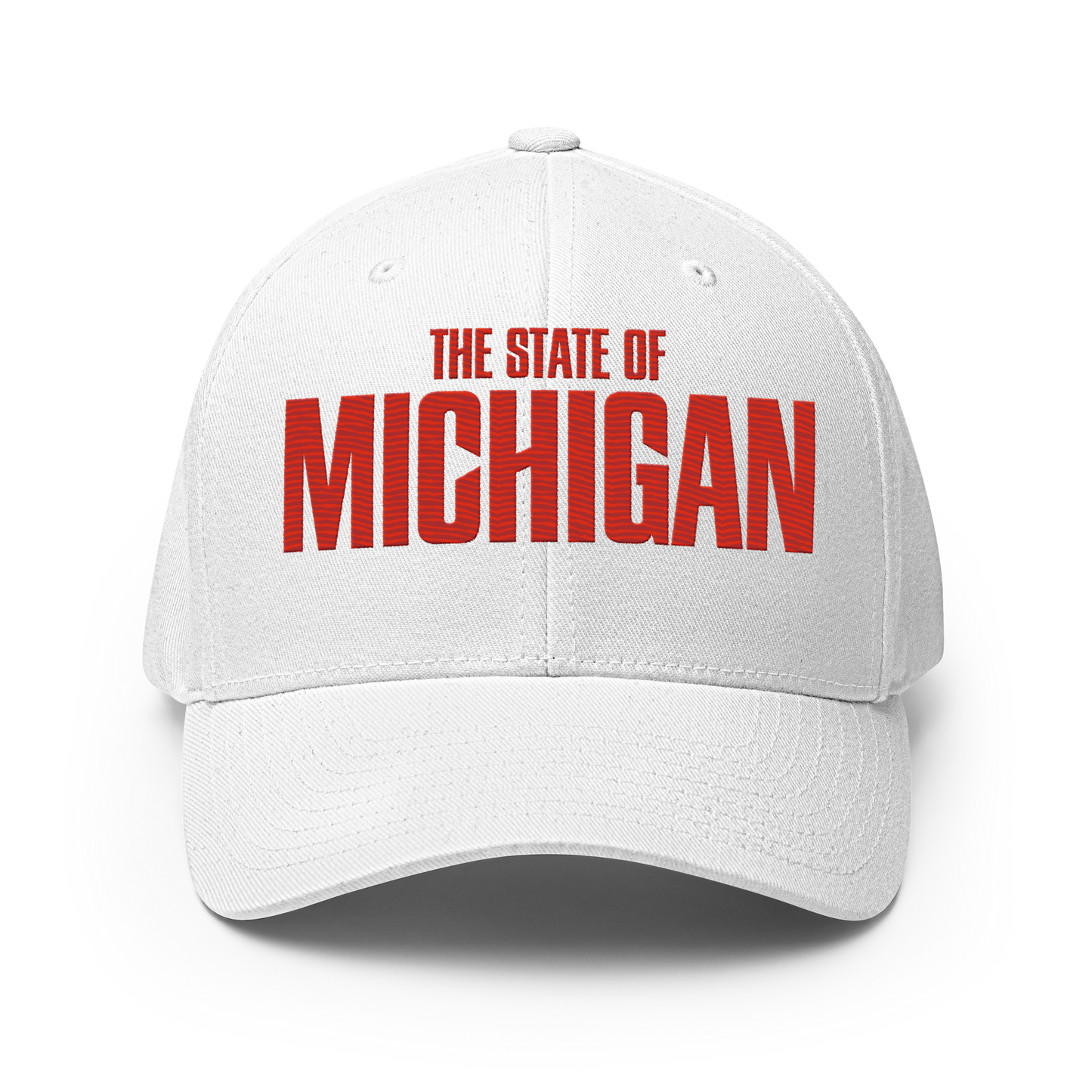 'The State of Michigan' Fitted Baseball Cap | Flying Superhero Parody