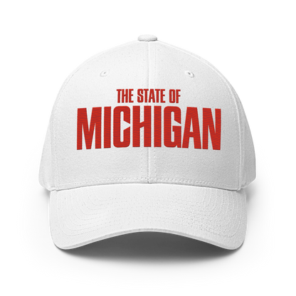 'The State of Michigan' Fitted Baseball Cap | Flying Superhero Parody