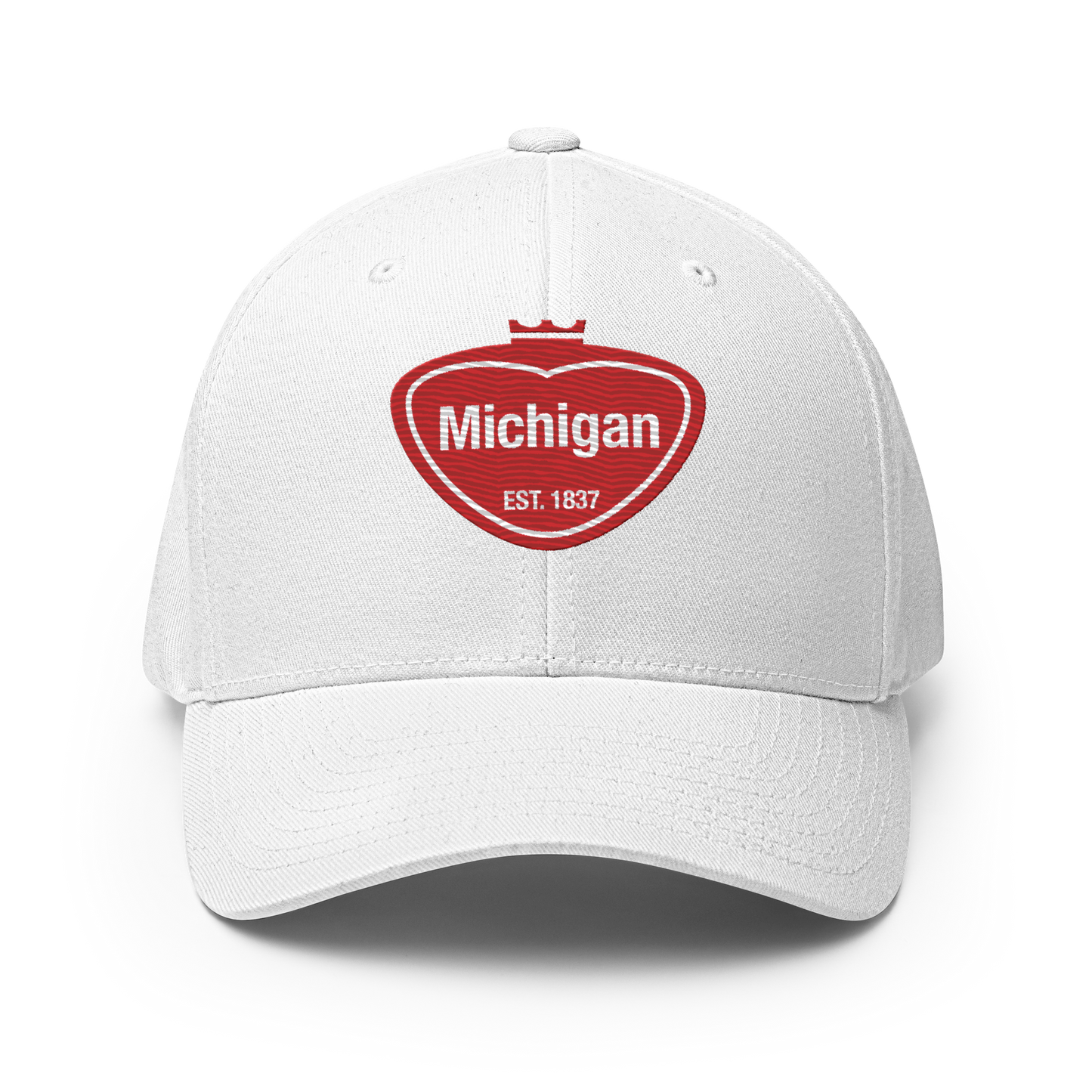 'Michigan EST 1837' Fitted Baseball Cap | Local Sodapop Parody