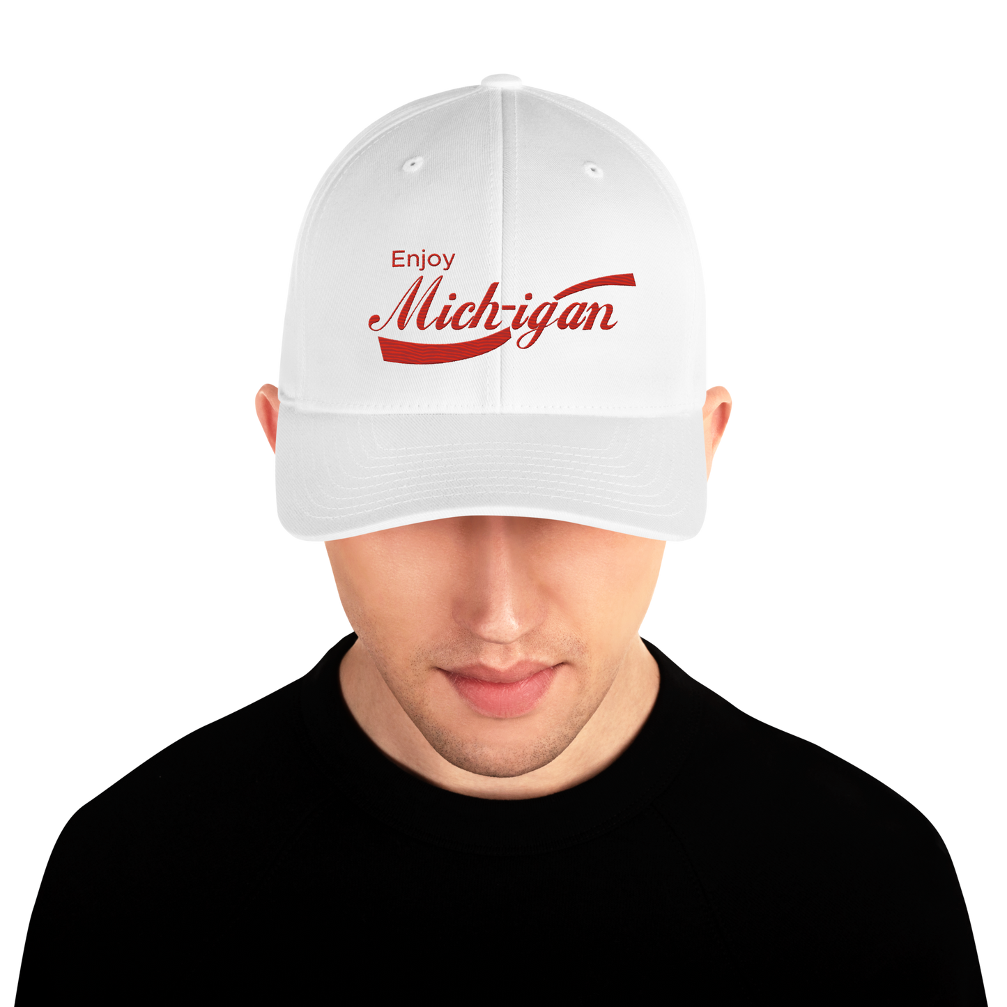 'Enjoy Michigan' Fitted Baseball Cap | Sodapop Parody