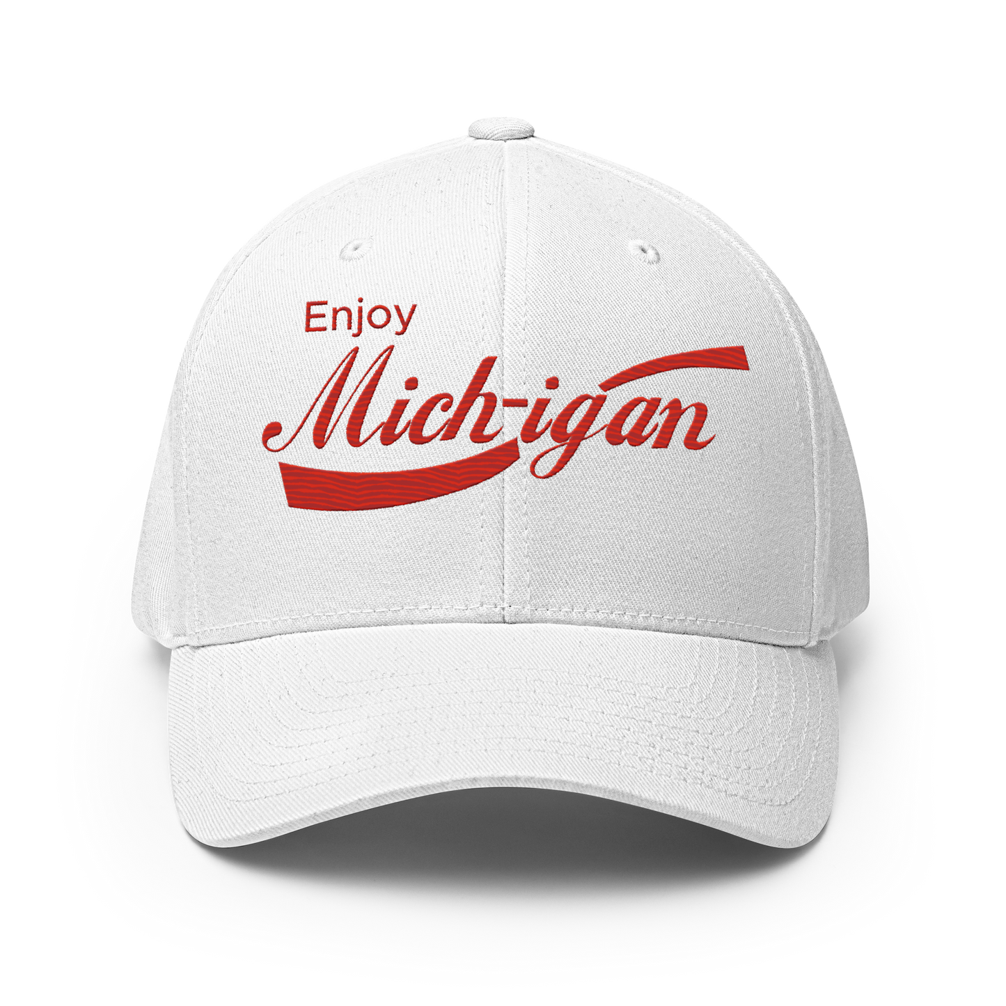 'Enjoy Michigan' Fitted Baseball Cap | Sodapop Parody