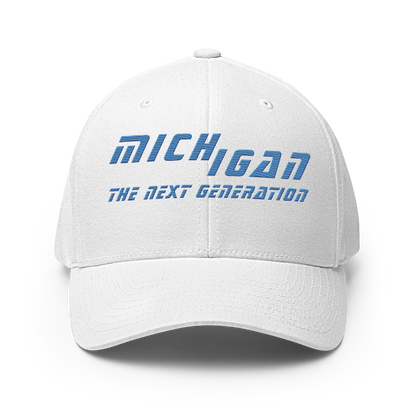 'Michigan The Next Generation' Fitted Baseball Cap | 80s Sci-Fi Parody