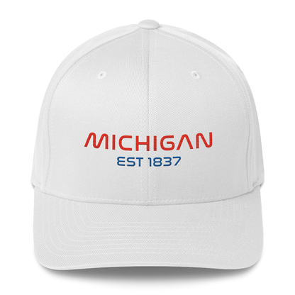 'Michigan EST 1837' Fitted Baseball Cap | Space Agency Parody