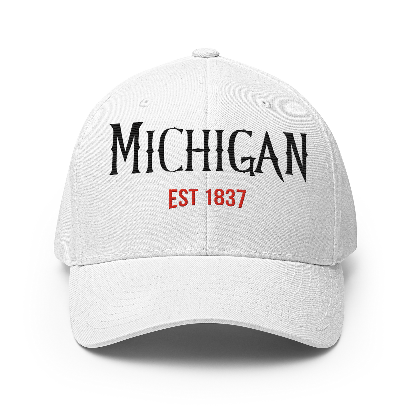 'Michigan EST 1837' Fitted Baseball Cap | Spooky Parody