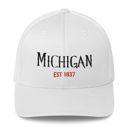 'Michigan EST 1837' Fitted Baseball Cap | Spooky Parody