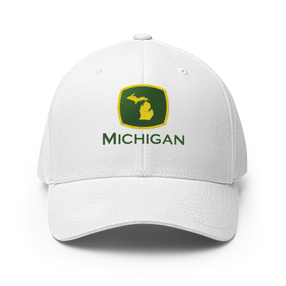 'Michigan' Fitted Baseball Cap | Tractor Parody