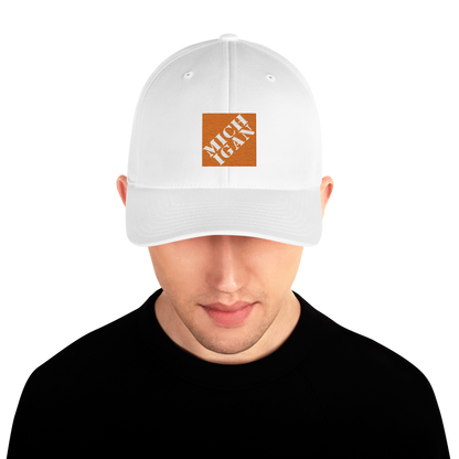 'Michigan' Fitted Baseball Cap | Construction Retail Parody