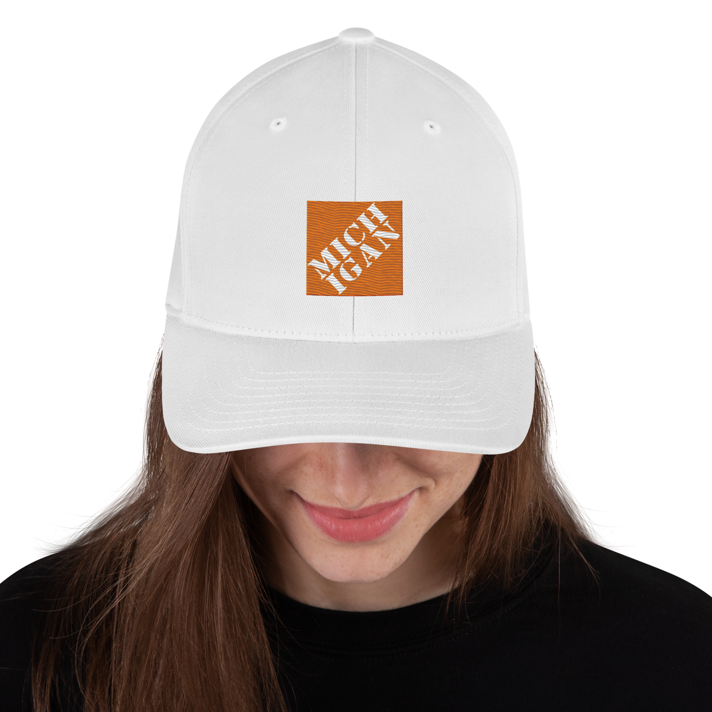 'Michigan' Fitted Baseball Cap | Construction Retail Parody