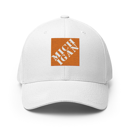 'Michigan' Fitted Baseball Cap | Construction Retail Parody