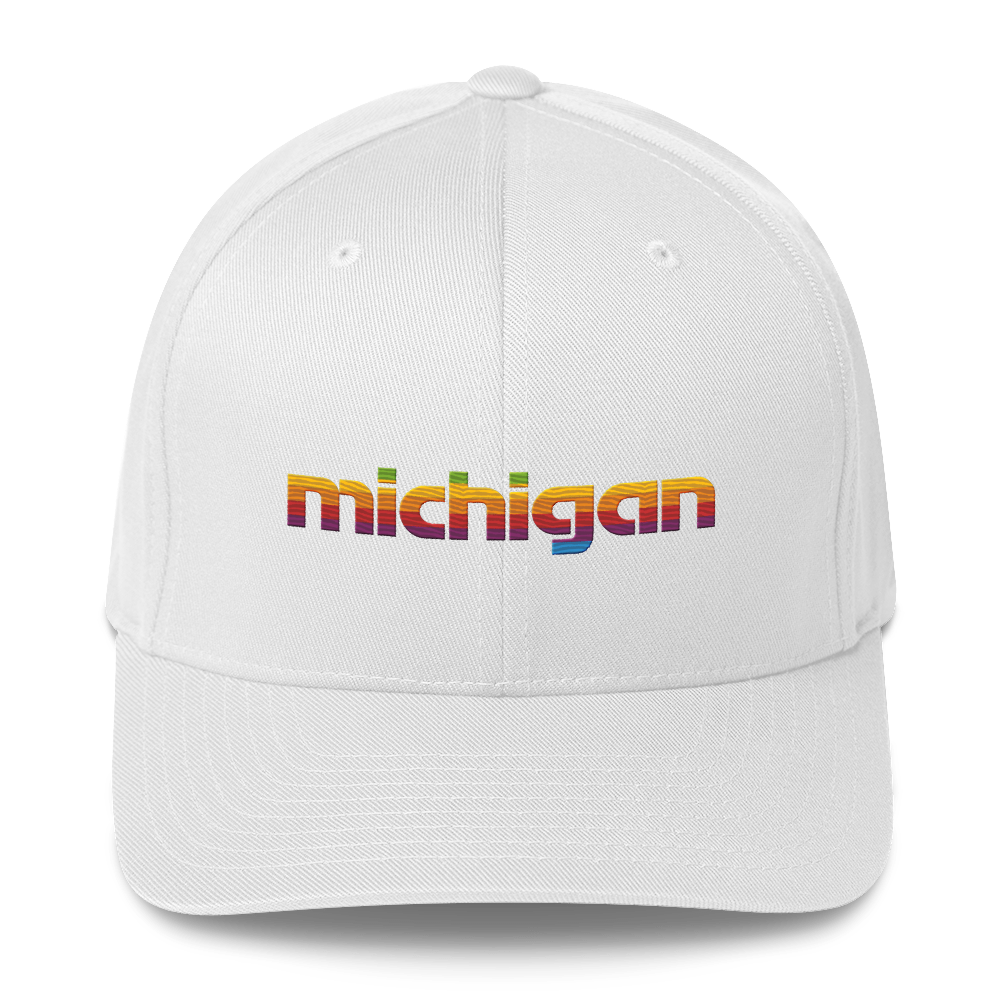 'Michigan' Fitted Baseball Cap | 80s Pomaceous Tech Parody