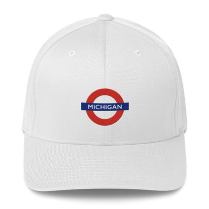 'Michigan' Fitted Baseball Cap | London Tube Parody