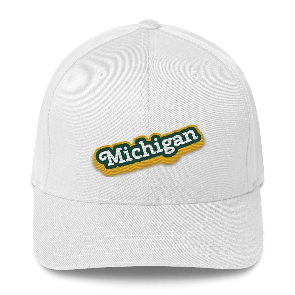 'Michigan' Fitted Baseball Cap | Ginger Pop Parody