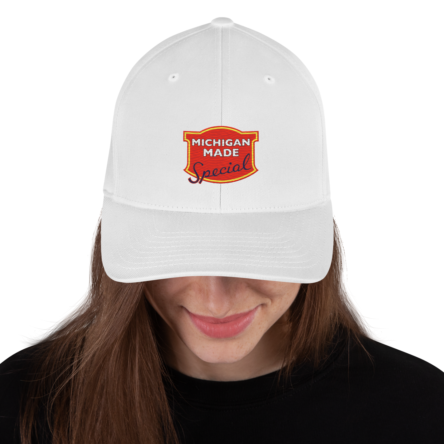 'Michigan' Fitted Baseball Cap | Potato Chip Parody