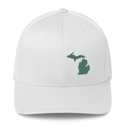 Michigan Fitted Baseball Cap | Copper Green Outline