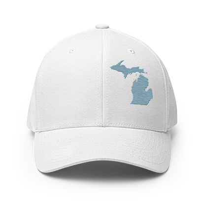 Michigan Fitted Baseball Cap | Opal Blue Outline