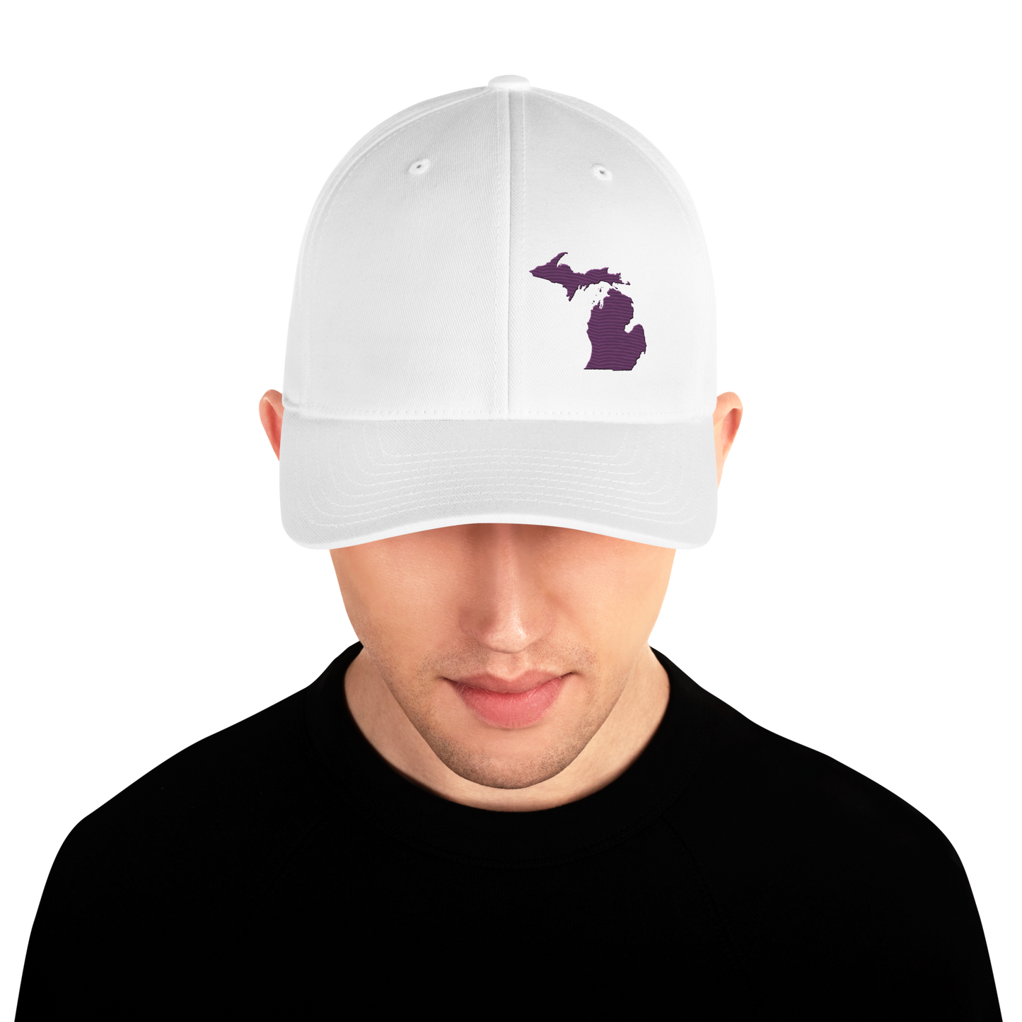 Michigan Fitted Baseball Cap | Plum Outline