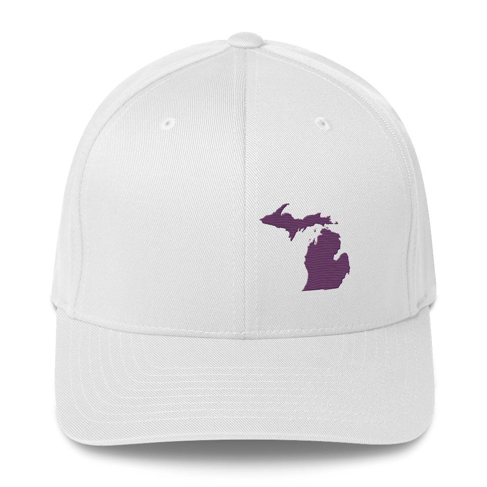 Michigan Fitted Baseball Cap | Plum Outline