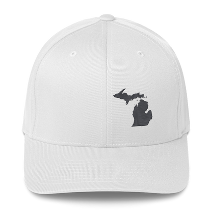 Michigan Fitted Baseball Cap | Iron Ore Grey Outline