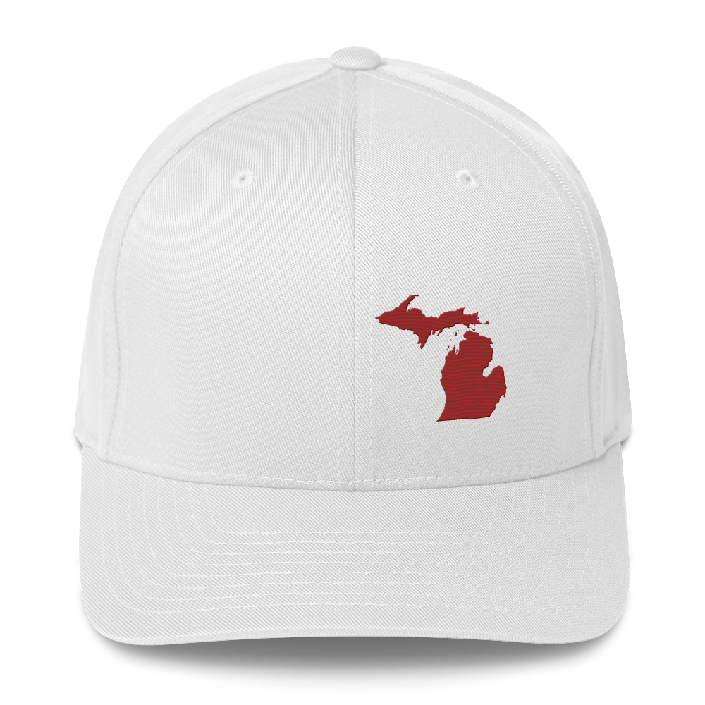 Michigan Fitted Baseball Cap | Thimbleberry Red Outline