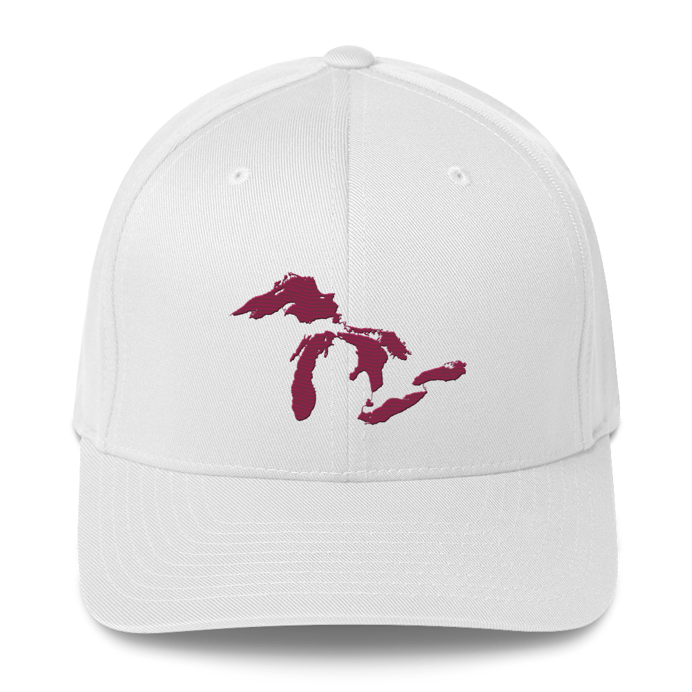 Great Lakes Fitted Baseball Cap | Ruby Red