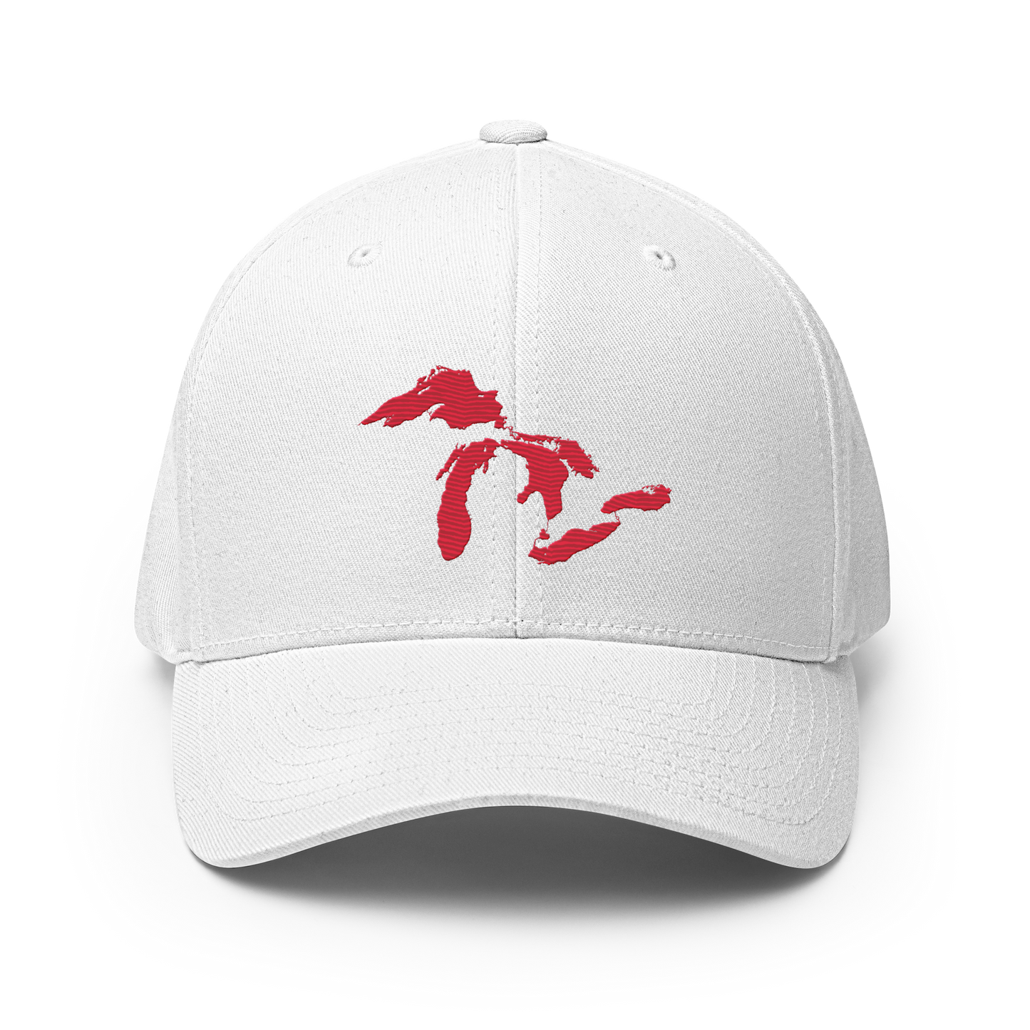 Great Lakes Fitted Baseball Cap | Lighthouse Red