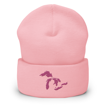 Great Lakes Cuffed Beanie (Apple Blossom Pink)