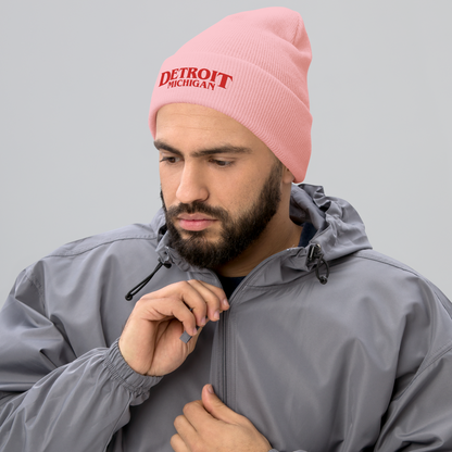 'Detroit Michigan' Cuffed Beanie (80s Teen Drama Parody)