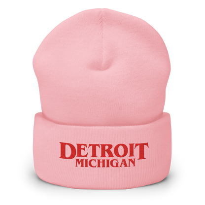 'Detroit Michigan' Cuffed Beanie (80s Teen Drama Parody)