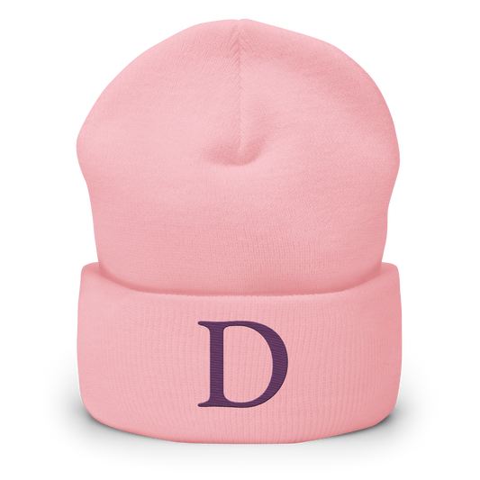 Detroit 'Old French D' Cuffed Beanie (Plum)