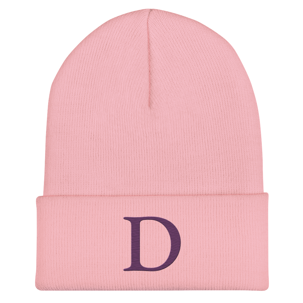 Detroit 'Old French D' Cuffed Beanie (Plum)