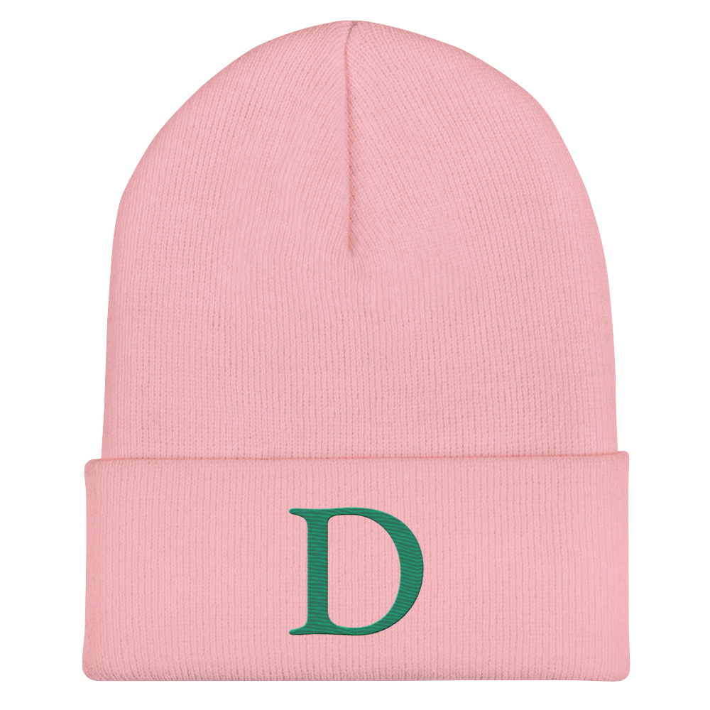 Detroit 'Old French D' Cuffed Beanie (Emerald Green)