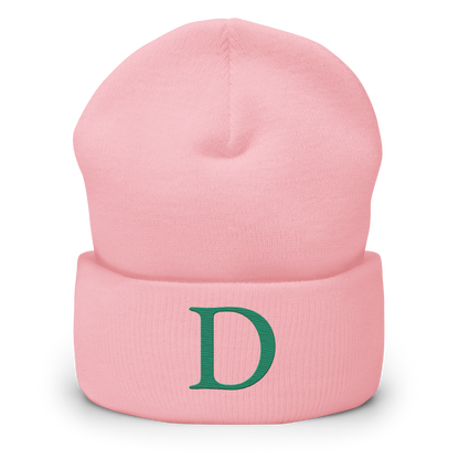 Detroit 'Old French D' Cuffed Beanie (Emerald Green)