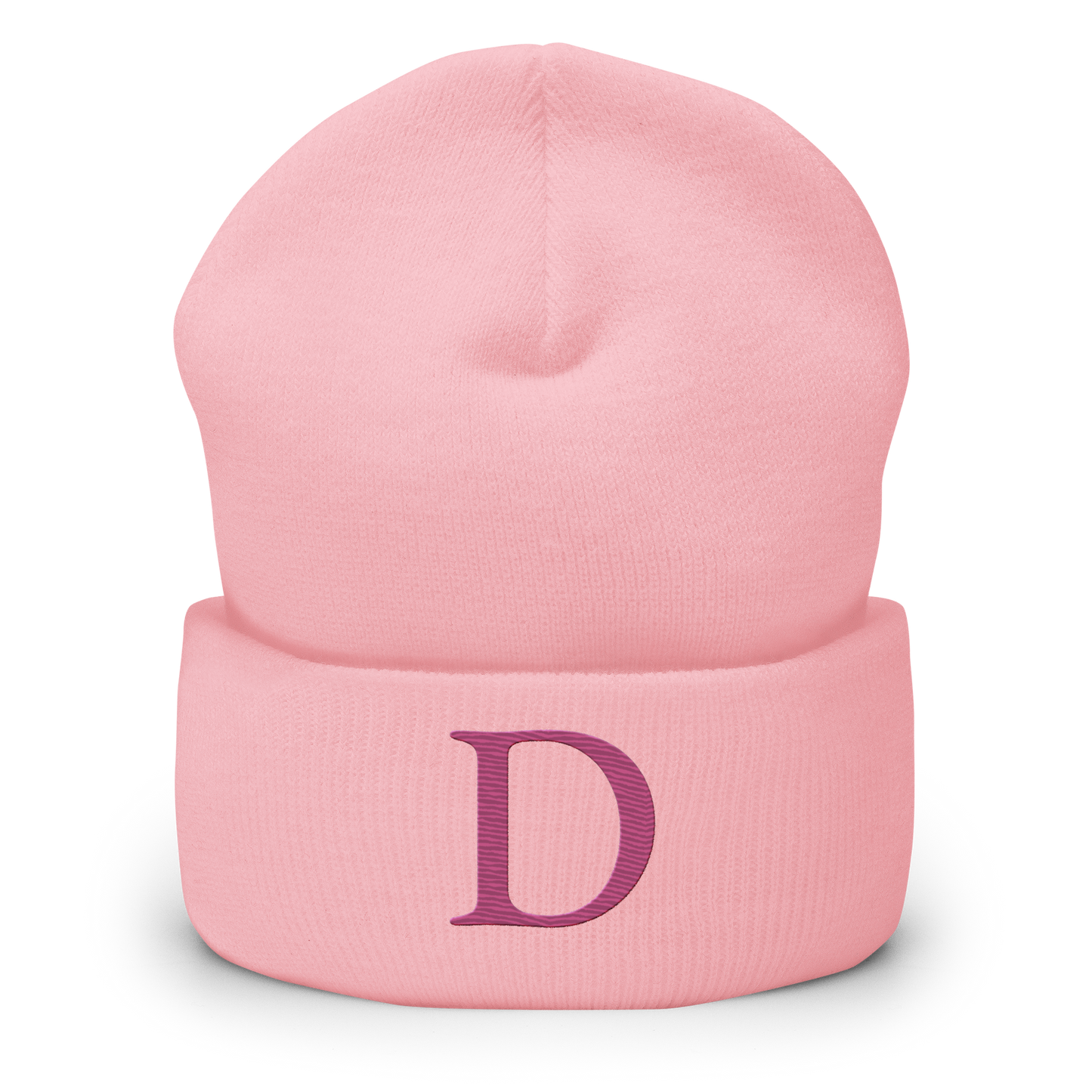 Detroit 'Old French D' Cuffed Beanie (Apple Blossom Pink)