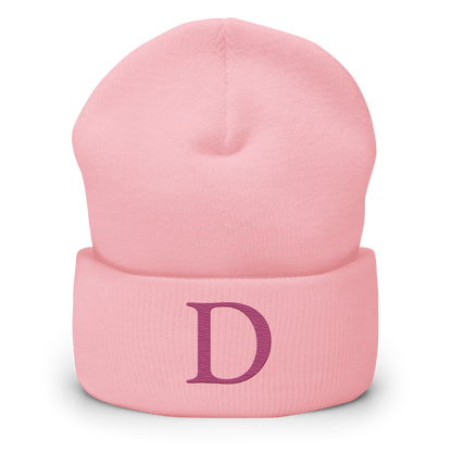 Detroit 'Old French D' Cuffed Beanie (Apple Blossom Pink)