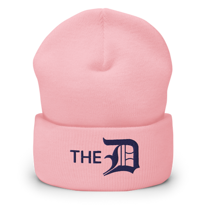 Detroit 'The D' Cuffed Beanie (Old English 'D') | Navy