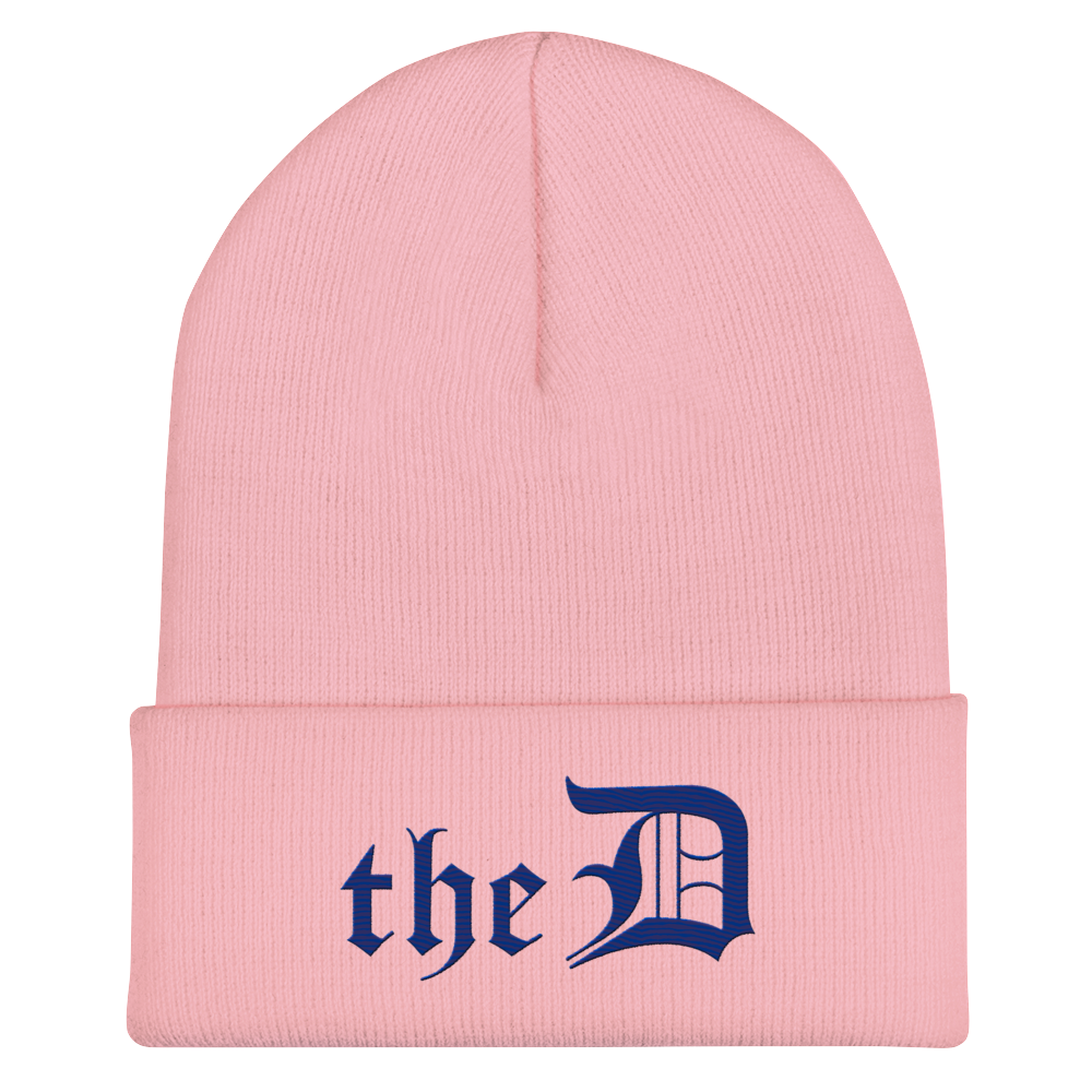 Detroit 'The D' Cuffed Beanie | Bourbon Blue