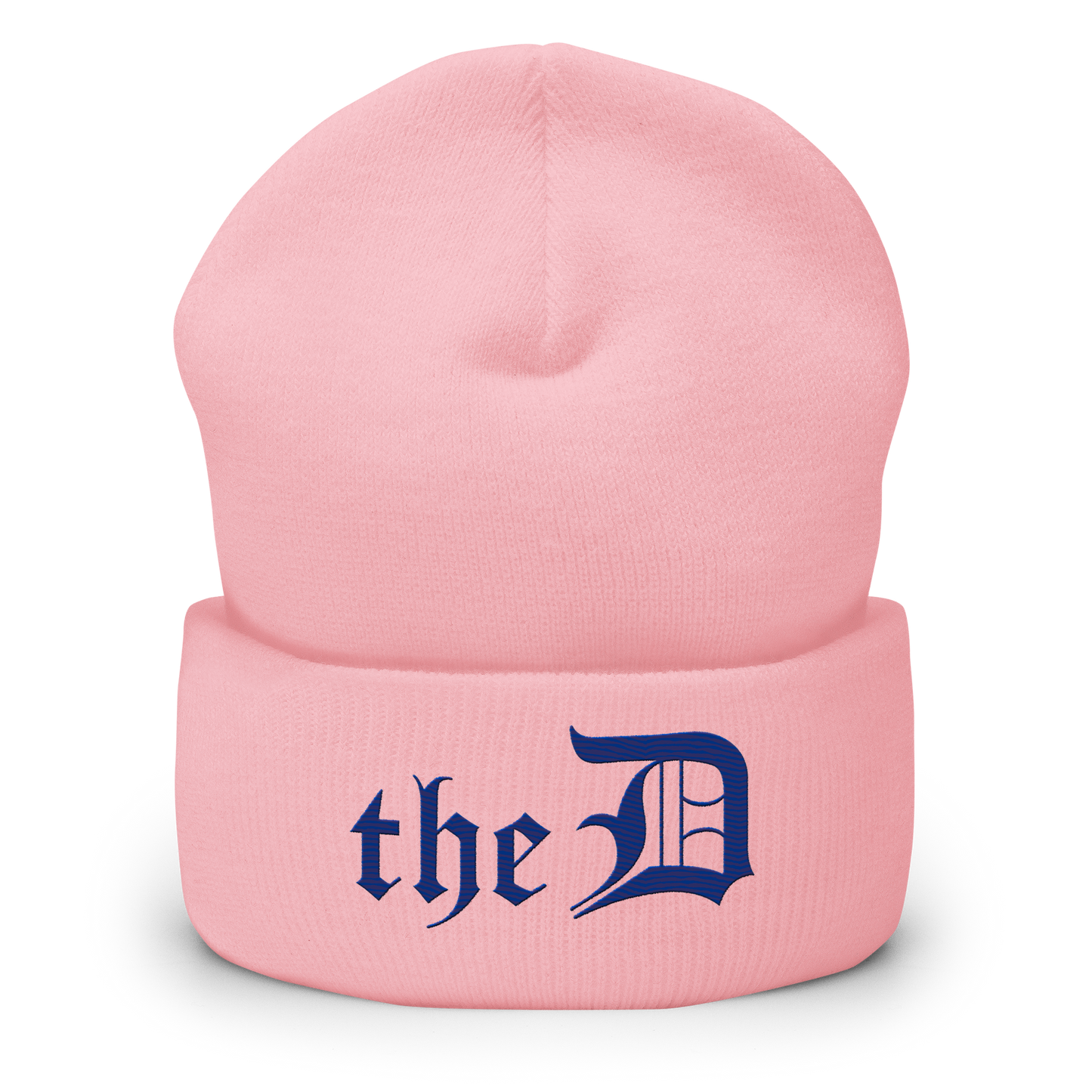 Detroit 'The D' Cuffed Beanie | Bourbon Blue