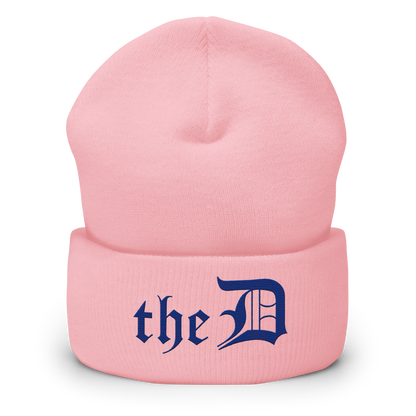 Detroit 'The D' Cuffed Beanie | Bourbon Blue