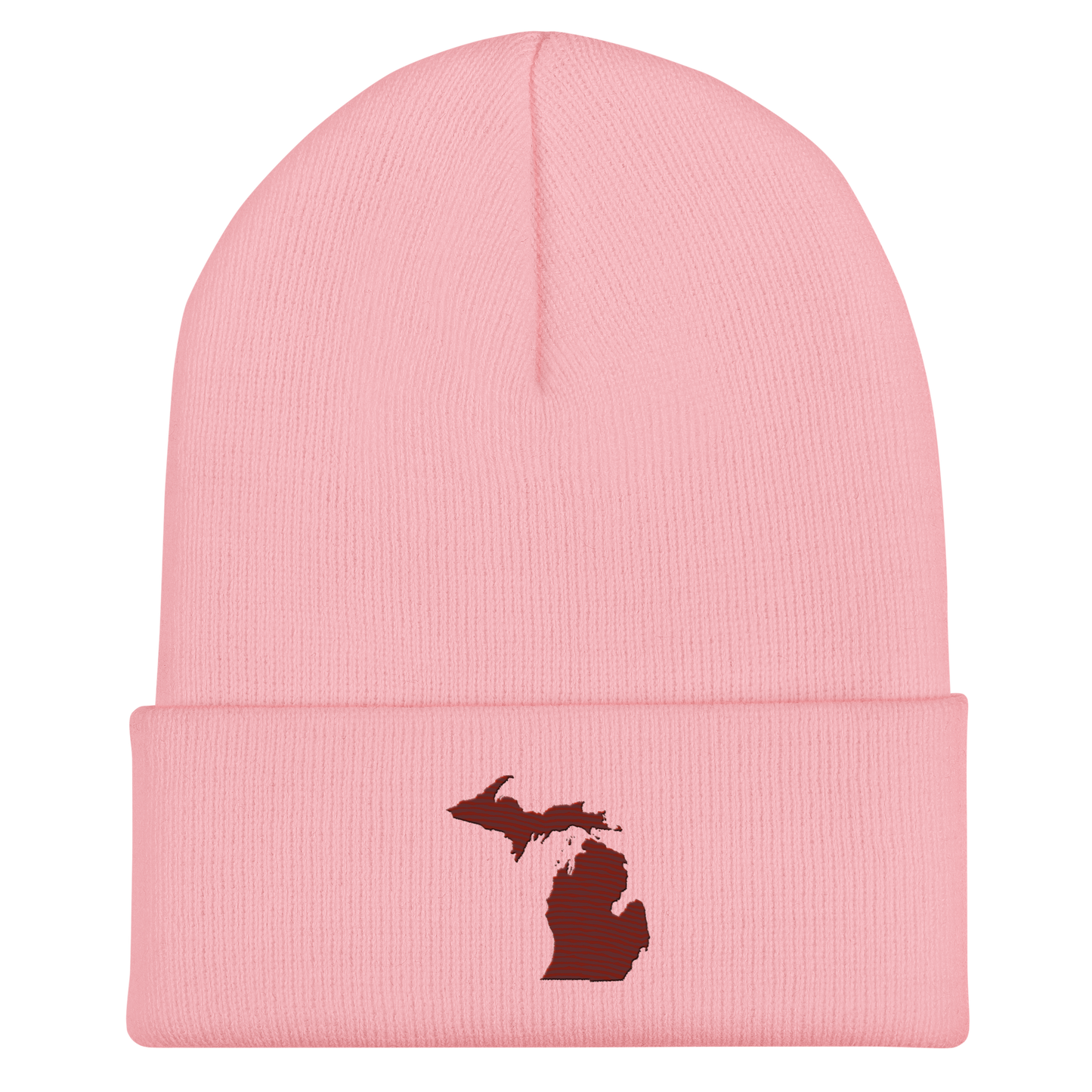 Michigan Cuffed Beanie | Cherryland Red Outline