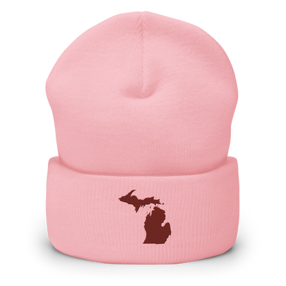 Michigan Cuffed Beanie | Cherryland Red Outline