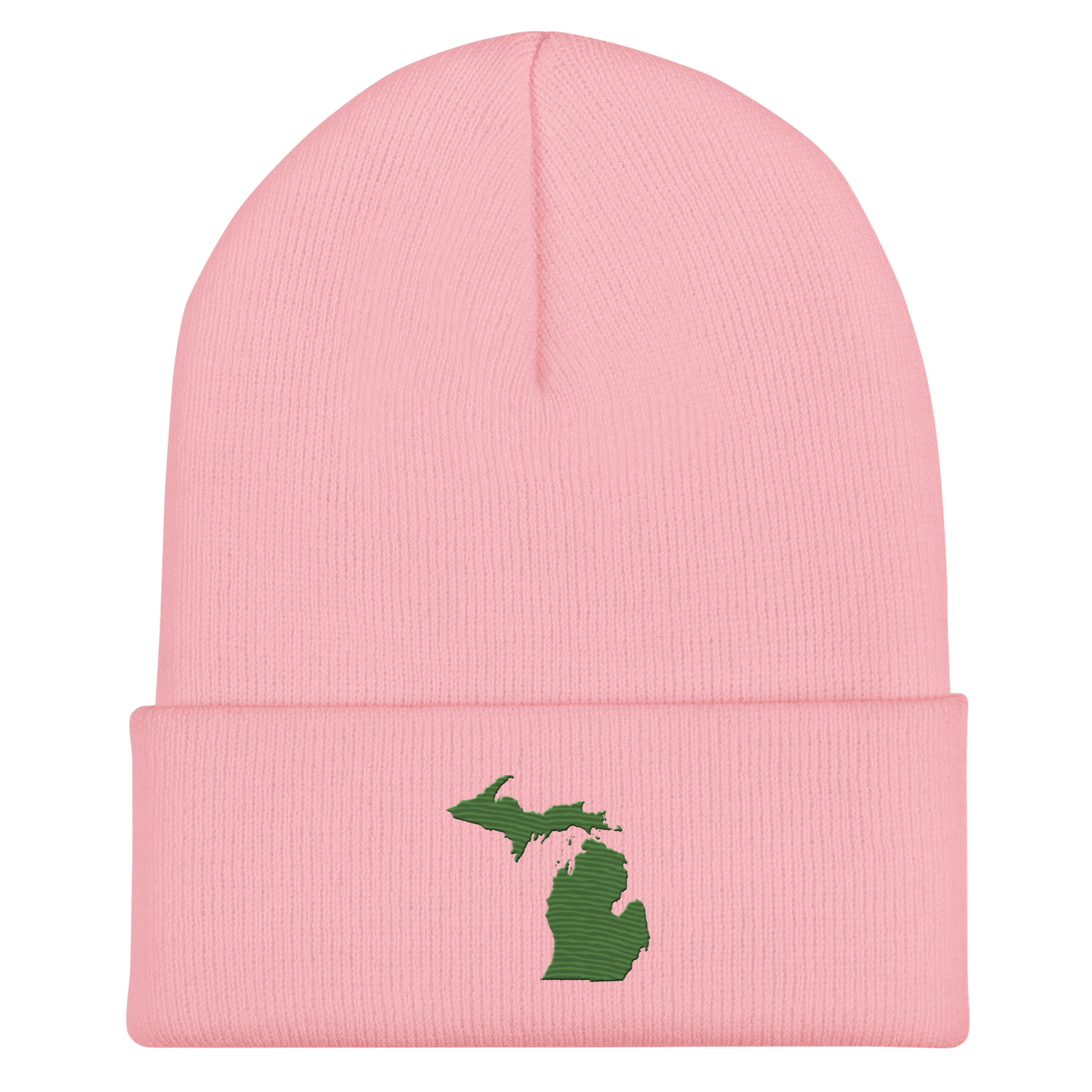 Michigan Cuffed Beanie | Pine Green Outline