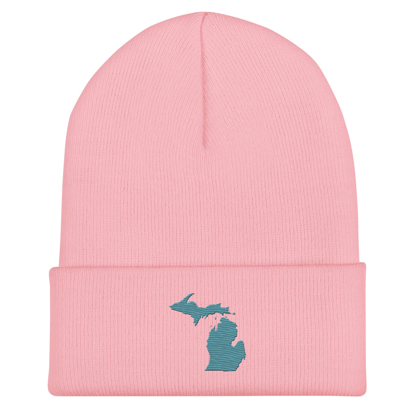 Michigan Cuffed Beanie | Huron Blue Outline